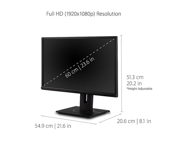 ViewSonic VG2440 24 Inch IPS 1080p Ergonomic Monitor with Integrate