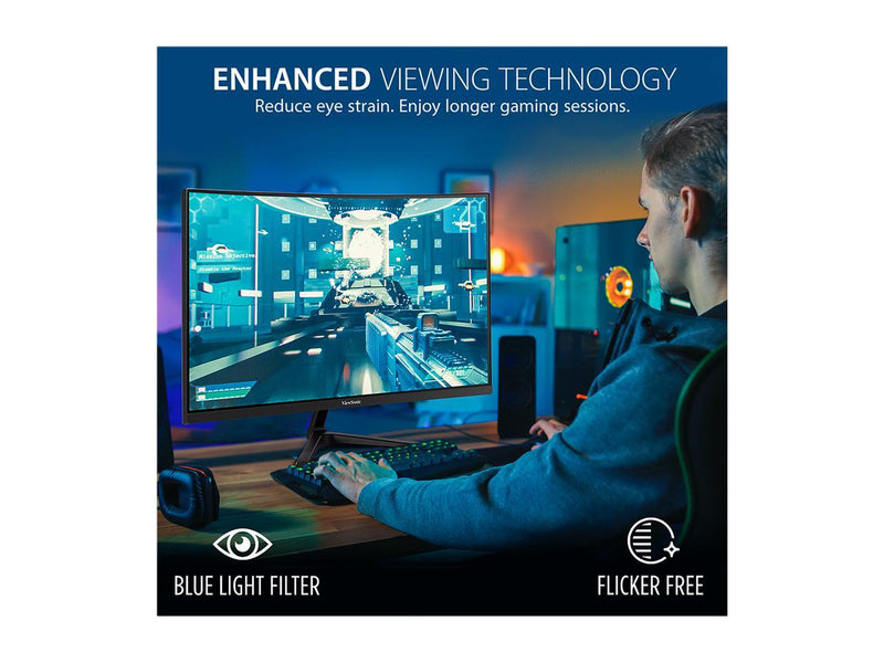 ViewSonic VX2718-2KPC-MHD 27 Inch WQHD 1440p 180Hz 1ms Curved Gaming Monitor