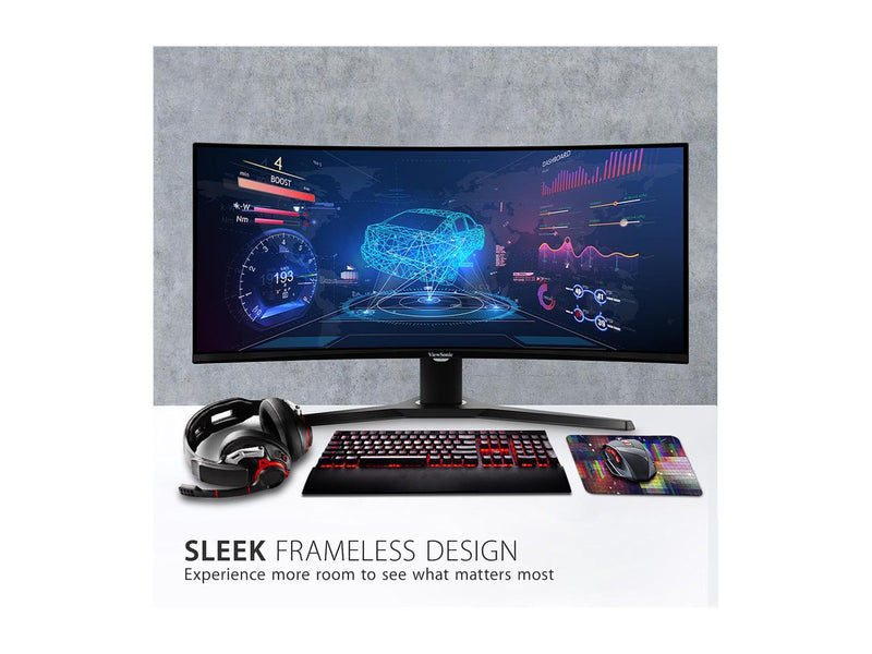 ViewSonic VX3418-2KPC 34 Inch 21:9 UltraWide WQHD 1440p 144Hz 1ms Curved Gaming