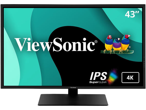 ViewSonic VX4381-4K 43 Inch Ultra HD MVA 4K Monitor Frameless Widescreen with