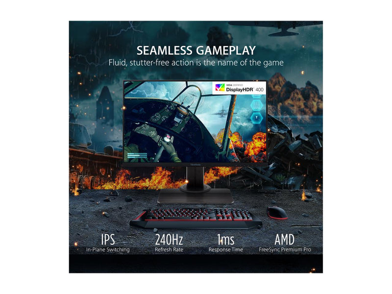 ViewSonic XG2431 24 Inch 1080p 240Hz 1ms Gaming Monitor with AMD FreeSync