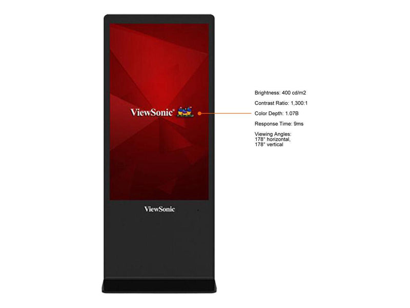 ViewSonic EP5542 Black Digital Signage Kiosk