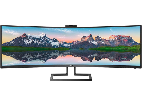 Philips 499P9H 49" SuperWide Curved Monitor, Dual QHD 5120 x 1440 32:9, USB-C