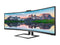 Philips 499P9H 49" SuperWide Curved Monitor, Dual QHD 5120 x 1440 32:9, USB-C