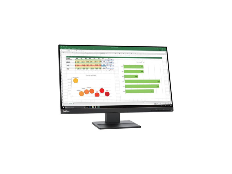 Lenovo ThinkVision E24q-20 23.8" WQHD WLED LCD 75Hz Monitor - 16:9 - Raven Black