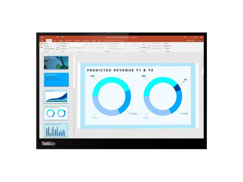 Lenovo ThinkVision M14d 14" WLED LCD Monitor - In-plane Switching (IPS)