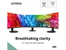 AOC U2790VQ 27" 4K 3840 x 2160 UHD LED Monitor, IPS Panel, 1 Billion+ Colors,