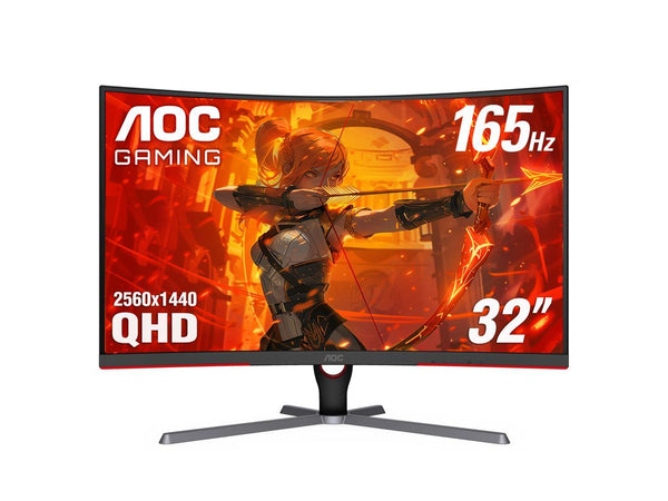 AOC 31.5" 165 Hz (DisplayPort 1.4), 144 Hz (HDMI 2.0) VA QHD Gaming Monitor