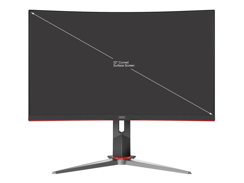 AOC C32G2 32" Curved Frameless Gaming Monitor FHD, 1500R Curved VA, 1ms