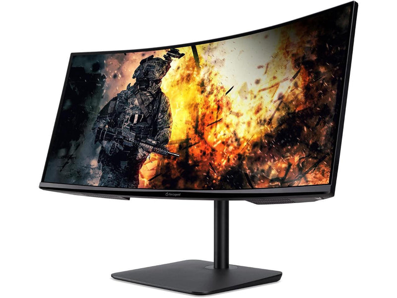 AOPEN 34HC5CUR Pbmiiphx 34-inch 1500R Curved UWQHD (3440 x 1440) Monitor with