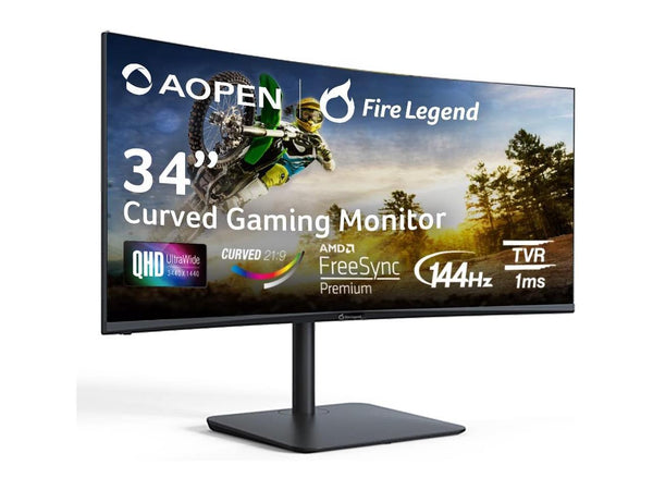 AOPEN 34HC5CUR Pbmiiphx 34-inch 1500R Curved UWQHD (3440 x 1440) Monitor with