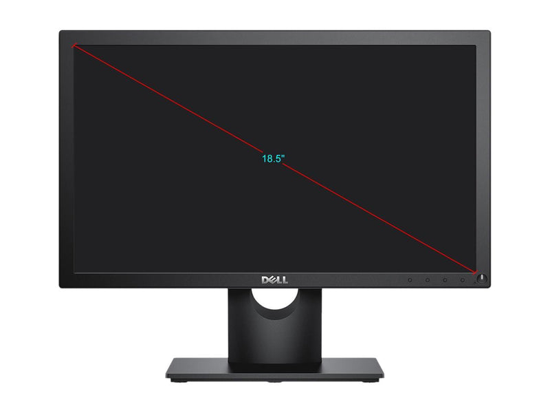 Dell E1916HV 19" (Actual size 18.5") HD 1366 x 768 VGA Anti-Glare Backlit LED