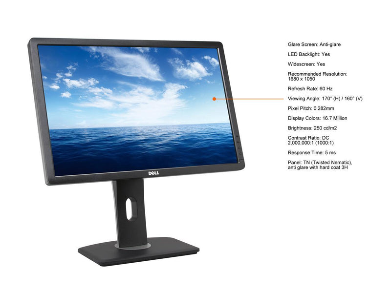 Dell Professional P2213 22" 1680 x 1050 60 Hz D-Sub, DVI, DisplayPort Monitor