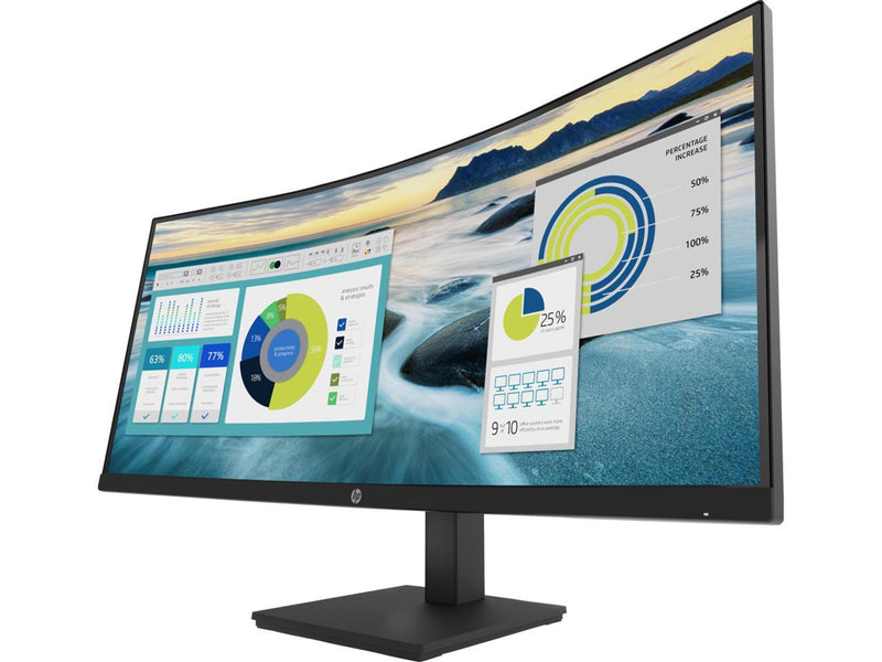 HP 34" 100 Hz VA UWQHD Monitor 3440 x 1440 (2K) HDMI, DisplayPort, USB-C P34hc