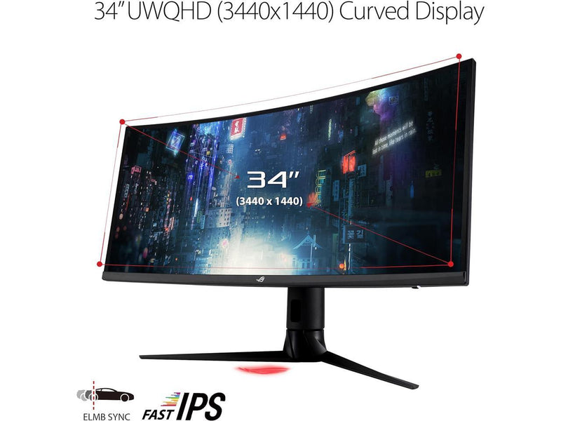 ASUS ROG Strix 34" XG349C UWQHD 3440 x 1440 180Hz (OC) 1ms (GTG) Extreme Low