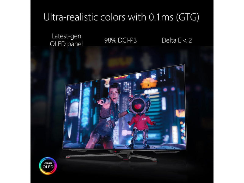 ASUS ROG Swift OLED PG48UQ Gaming Monitor - 47.5" 4K, OLED, 138Hz (Overclocked),