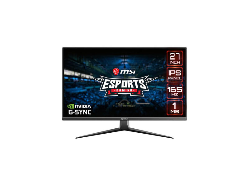 MSI 27" 165 Hz IPS FHD IPS Gaming Monitor G-Sync Compatible 1920 x 1080 97.5%