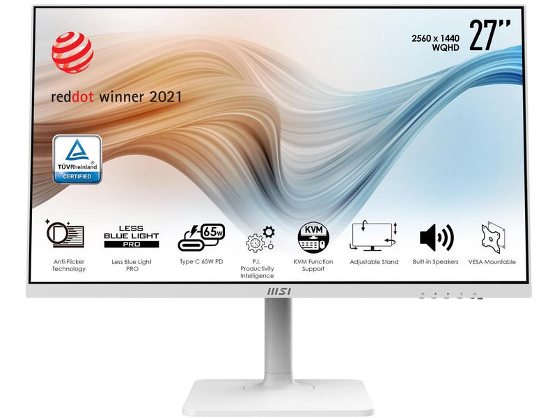 MSI 27" 75 Hz IPS QHD Monitor 5 ms (GTG) 2560 x 1440 (2K) Modern MD272QPW