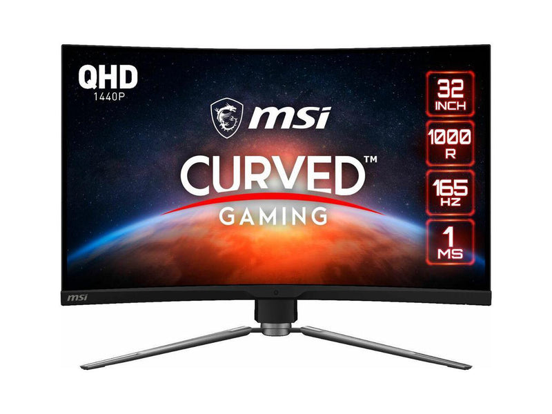 MSI 32" (31.5" Viewable) 165 Hz VA WQHD Gaming Monitor FreeSync Premium (AMD