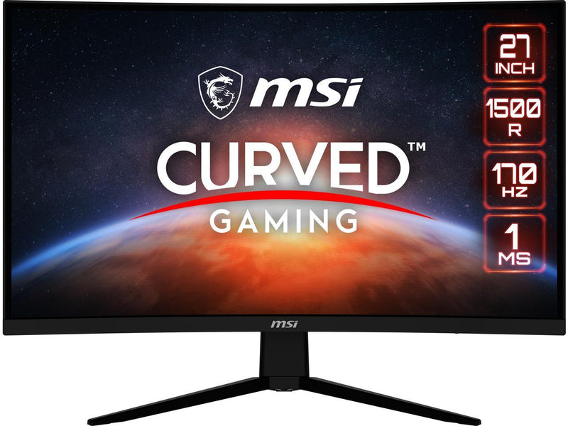 MSI G273CQ 27" QHD 2560 x 1440 (2K) 1ms (MPRT) / 4ms (GTG) 170 Hz FreeSync