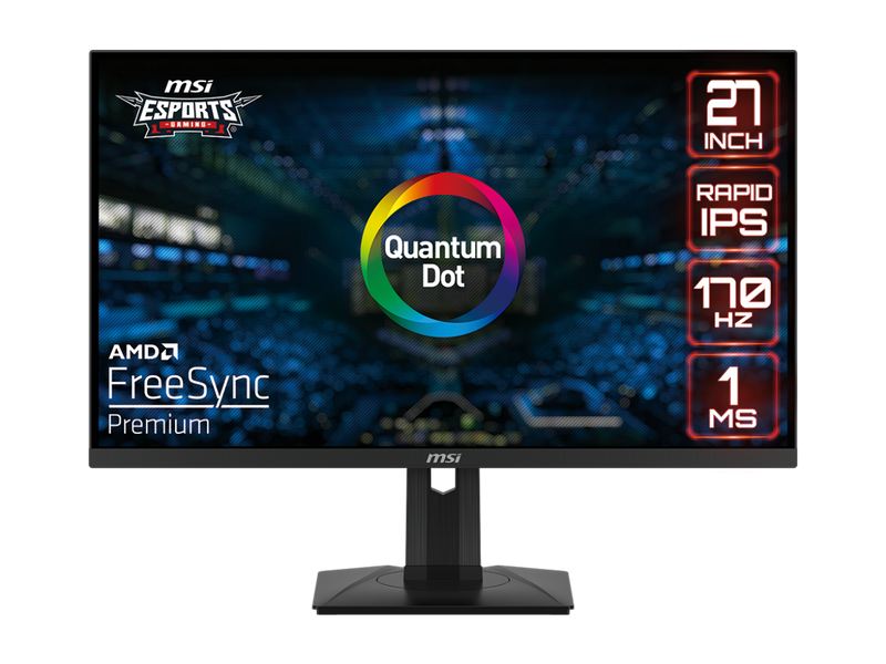 MSI 27" 170 Hz Rapid IPS WQHD Rapid IPS Gaming Monitor FreeSync Premium (AMD