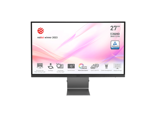 MSI 27.0 60 Hz IPS UHD IPS Monitor 4ms (GTG) 3840 x 2160 (4K) Flat Panel Modern