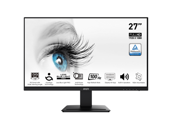 MSI 27" 100 Hz IPS FHD Gaming Monitor 1920 x 1080 106% sRGB (CIE 1976) Pro