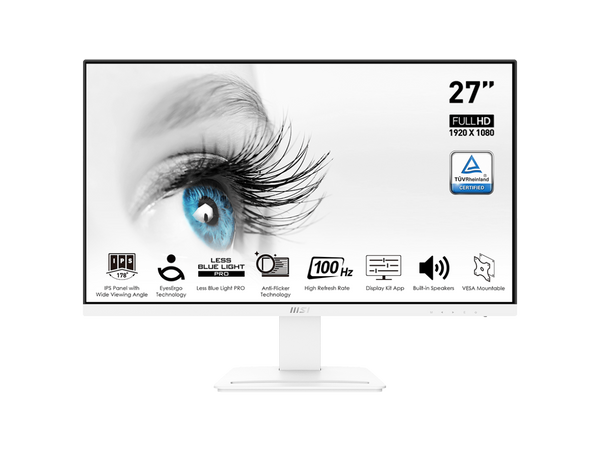 MSI 27" 100 Hz IPS FHD Gaming Monitor 1920 x 1080 106% sRGB (CIE 1976) Pro