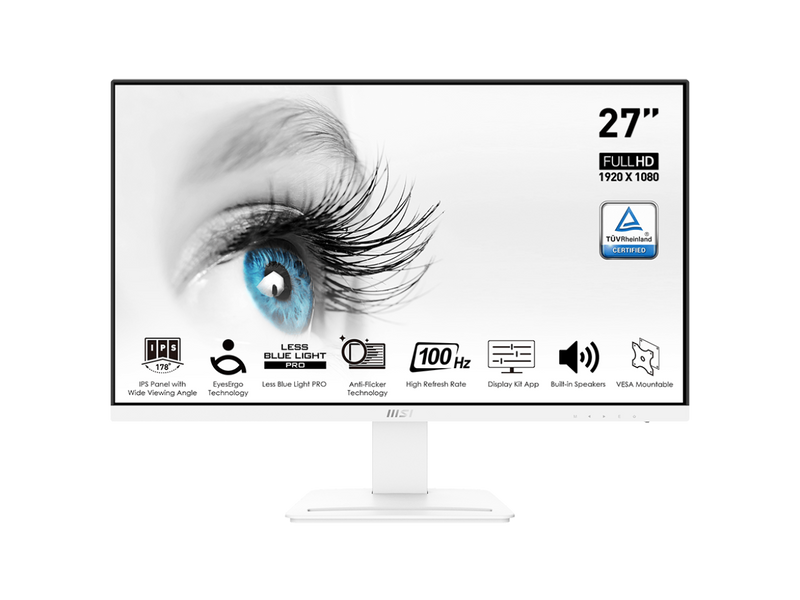 MSI 27" 100 Hz IPS FHD Gaming Monitor 1920 x 1080 106% sRGB (CIE 1976) Pro