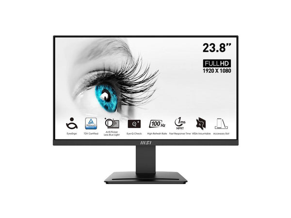 MSI PRO MP2412, 24", 1920 x 1080 (FHD), FreeSync, 100Hz, TUV Certified Eyesight