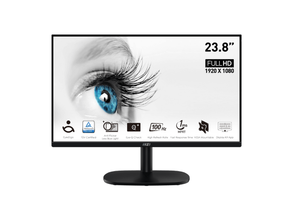 MSI 24", 1920 x 1080 (FHD) IPS, FreeSync, HDR Ready, 100Hz, TUV Certified