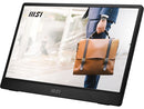 MSI Pro MP161 E2 Portable Monitor, 15.6" FHD IPS 1080p, USB Type-C, Mini-HDMI,