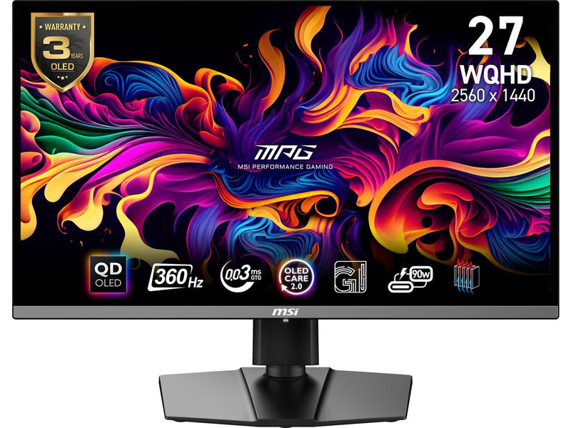 MSI MPG 271QRX QD-OLED 27" 16:9, QD-OLED Gaming Monitor, 360Hz 0.03ms, 2560 x