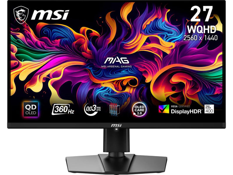 MSI MAG 271QPX QD-OLED 27" 16:9, QD-OLED Gaming Monitor, 360Hz 0.03ms, 2560 x