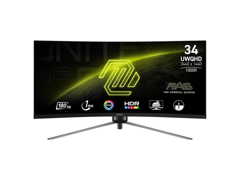 MSI 34" 180 Hz VA UWQHD Gaming Monitor FreeSync Premium (AMD Adaptive Sync) 3440