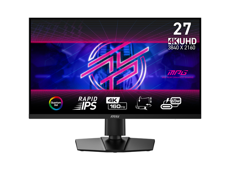 MSI 27" 160 Hz Rapid IPS with Quantum Dot Technology UHD Gaming Monitor 3840 x