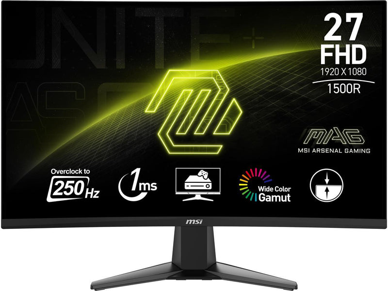 MSI 27" 250 Hz VA FHD Gaming Monitor Adobe RGB / DCI-P3 / sRGB: 80% / 77% / 99%