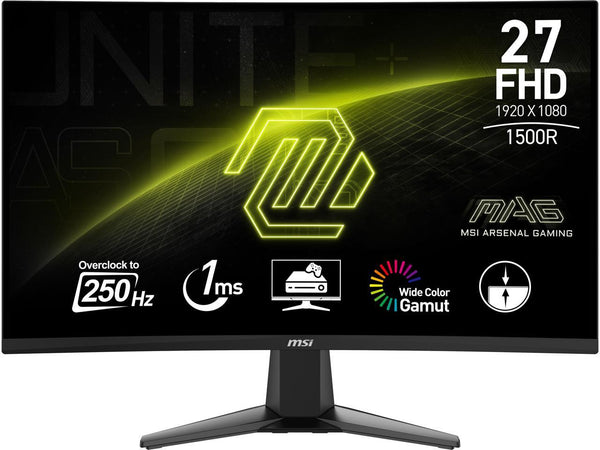 MSI 27" 250 Hz VA FHD Gaming Monitor 1920 x 1080 Adobe RGB / DCI-P3 / sRGB: 80%