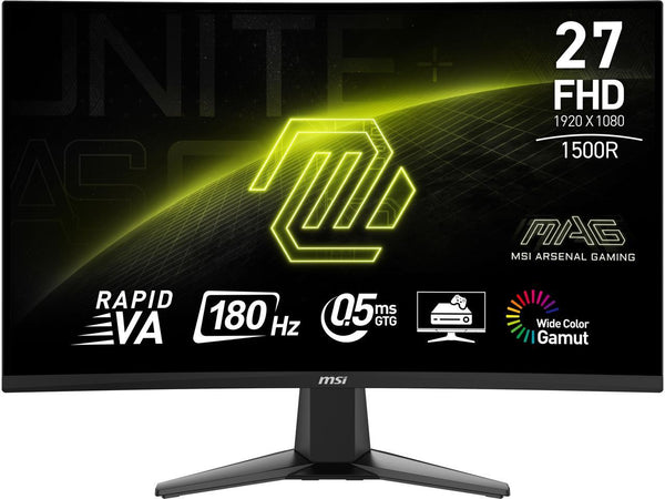 MSI 27" 180 Hz Rapid VA FHD Gaming Monitor 1920 x 1080 Adobe RGB / DCI-P3 /