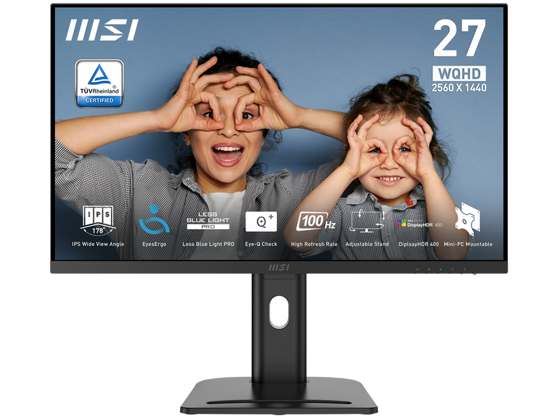 MSI PRO MP273QP E2 27" IPS 2560 x 1440 (QHD) Computer Monitor, 100Hz, Free-Sync,