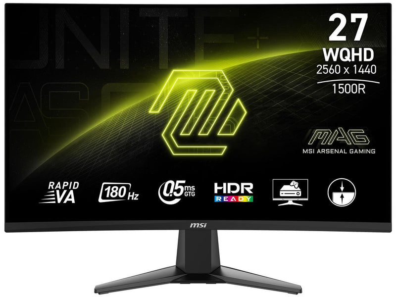 MSI 27" 180 Hz Rapid VA QHD Gaming Monitor FreeSync (AMD Adaptive Sync) 2560 x