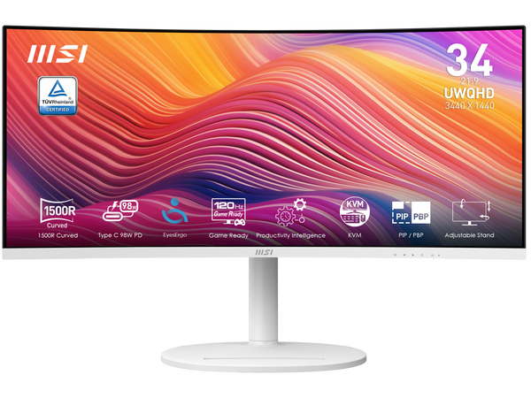 MSI 34" 120 Hz VA UWQHD Monitor 1ms (MPRT) / 4ms (GTG) Adaptive-Sync 3440 x 1440