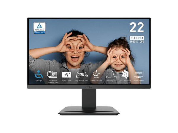 MSI 22" 100 Hz VA FHD Monitor 4 ms Adaptive-Sync sRGB 99% Flat Panel Pro MP223