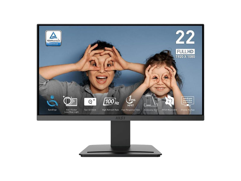 MSI 22" 100 Hz VA FHD Monitor 4 ms Adaptive-Sync sRGB 99% Flat Panel Pro MP223