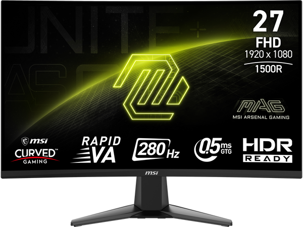 MSI 27" 280 Hz Rapid VA FHD Gaming Monitor Adaptive Sync 1920 x 1080 MAG 276CXF