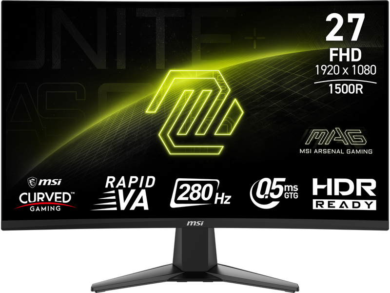 MSI 27" 280 Hz Rapid VA FHD Gaming Monitor Adaptive Sync 1920 x 1080 MAG 276CXF