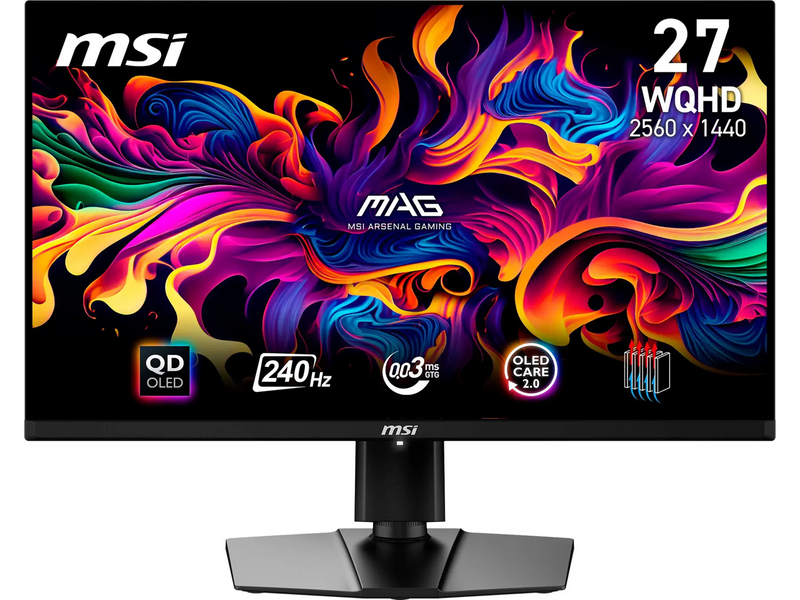 MSI 27" 240 Hz QD-OLED QHD Gaming Monitor 2560 x 1440 (2K) MAG 271QPX QD-OLED E2