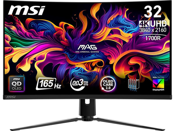 MSI 32" 165 Hz OLED UHD Gaming Monitor Adaptive Sync MAG 321CUP QD-OLED
