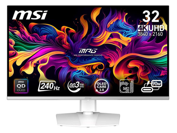 MSI 32" 240 Hz OLED UHD Gaming Monitor Adaptive Sync MPG 321URXW QD-OLED