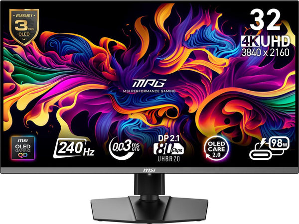 MSI 32" (31.5" Viewable) 240 Hz OLED UHD Gaming Monitor FreeSync (AMD Adaptive